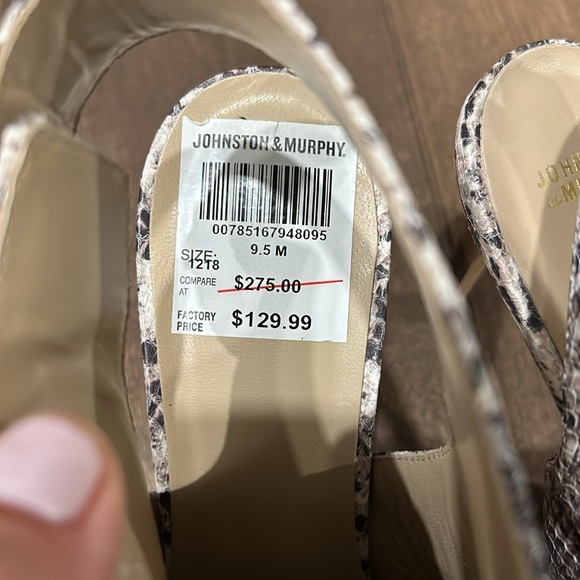 Johnston & Murphy Snake Skin Pattern open back shoes. Size9.5 - Picture 4 of 6
